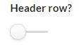 Header slider